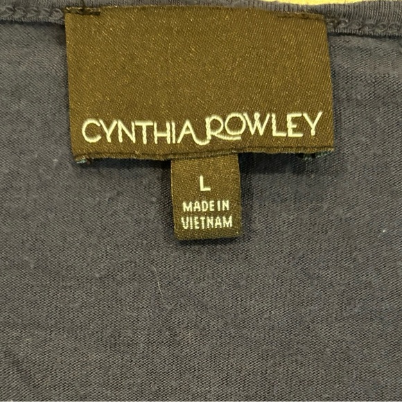 Cynthia Rowley baby blue embellished t-shirt with one flaw - Picture 2 of 4